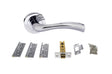 Quality image of STATUS Texas Door Handle Pack (Latch Set - 2.5" CE Latch, 3" Fire Rated Hinges x3) - Polished Chrome | Sku. adps35rpc1 | available from Trade Door Handles.
