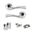 Quality image of STATUS Texas Door Handle Pack (Latch Set - 2.5" Latch, 3" Hinges x2) - Polished Chrome | Sku. adps35rpc7 | available from Trade Door Handles.