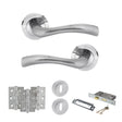 Quality image of STATUS Texas Door Handle Pack (3 Lever Lock Set - 3" CE Sashlock, 3" Fire Rated Hinges x3) - Satin Chrome | Sku. adps35rsc15 | available from Trade Door Handles.