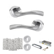 Quality image of STATUS Texas Door Handle Pack (3 Lever Lock Set - 3" CE Sashlock, 4" Fire Rated Hinges x3) - Satin Chrome | Sku. adps35rsc17 | available from Trade Door Handles.
