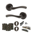 Quality image of STATUS Texas Door Handle Pack (Euro Lock Set - 3" CE Sashlock, 4" Fire Rated Hinges x3) - Urban Dark Bronze | Sku. adps35rudb23 | available from Trade Door Handles.