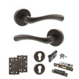 Quality image of STATUS Texas Door Handle Pack (Euro Lock Set - 3" CE Sashlock, 4" Slim Knuckle Hinges x2) - Urban Dark Bronze | Sku. adps35rudb25 | available from Trade Door Handles.