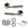 Quality image of STATUS Dakota Door Handle Pack (3 Lever Lock Set - 3" CE Sashlock, 3" Fire Rated Hinges x3) - Black Nickel/Polished Chrome | Sku. adps36rbnpc15 | available from Trade Door Handles.