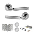 Quality image of STATUS Dakota Door Handle Pack (3 Lever Lock Set - 3" CE Sashlock, 3" Fire Rated Hinges x3) - Satin Chrome/Polished Chrome | Sku. adps36rscpc15 | available from Trade Door Handles.