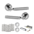 Quality image of STATUS Dakota Door Handle Pack (3 Lever Lock Set - 3" CE Sashlock, 4" Fire Rated Hinges x3) - Satin Chrome/Polished Chrome | Sku. adps36rscpc17 | available from Trade Door Handles.