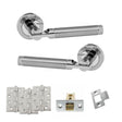 Quality image of STATUS Dakota Door Handle Pack (Latch Set - 3" CE Latch, 4" Fire Rated Hinges x3) - Satin Chrome/Polished Chrome | Sku. adps36rscpc4 | available from Trade Door Handles.