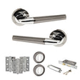 Quality image of STATUS Tennessee Door Handle Pack (3 Lever Lock Set - 2.5" CE Sashlock, 3" Fire Rated Hinges x3) - Black Nickel/Polished Chrome | Sku. adps37rbnpc14 | available from Trade Door Handles.