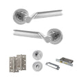 Quality image of STATUS Hawaii Door Handle Pack (Bathroom Set - 2.5" CE Bathroom Lock, 4" Slim Knuckle Hinges x2) - Satin Chrome/Polished Chrome | Sku. adps38rscpc12 | available from Trade Door Handles.