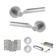 Quality image of STATUS Hawaii Door Handle Pack (3 Lever Lock Set - 2.5" CE Sashlock, 3" Fire Rated Hinges x3) - Satin Chrome/Polished Chrome | Sku. adps38rscpc14 | available from Trade Door Handles.