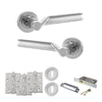 Quality image of STATUS Hawaii Door Handle Pack (3 Lever Lock Set - 3" CE Sashlock, 4" Fire Rated Hinges x3) - Satin Chrome/Polished Chrome | Sku. adps38rscpc17 | available from Trade Door Handles.