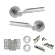 Quality image of STATUS Hawaii Door Handle Pack (Euro Lock Set - 2.5" CE Sashlock, 3" Fire Rated Hinges x3) - Satin Chrome/Polished Chrome | Sku. adps38rscpc20 | available from Trade Door Handles.