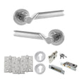 Quality image of STATUS Hawaii Door Handle Pack (Euro Lock Set - 2.5" CE Sashlock, 4" Fire Rated Hinges x3) - Satin Chrome/Polished Chrome | Sku. adps38rscpc22 | available from Trade Door Handles.