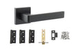 Quality image of Atlantic Montana Door Pack Bundle (3" Latch + 3"x2" Hingesx3) - Matt Black | Sku. adpbs40smb3 | available from Trade Door Handles.