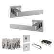 Quality image of STATUS Montana Door Handle Pack (Bathroom Set - 3" CE Bathroom Lock, 4" Fire Rated Hinges x3) - Polished Chrome | Sku. adps40spc11 | available from Trade Door Handles.