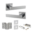 Quality image of STATUS Montana Door Handle Pack (3 Lever Lock Set - 2.5" CE Sashlock, 3" Fire Rated Hinges x3) - Polished Chrome | Sku. adps40spc14 | available from Trade Door Handles.