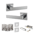 Quality image of STATUS Montana Door Handle Pack (3 Lever Lock Set - 3" CE Sashlock, 4" Fire Rated Hinges x3) - Polished Chrome | Sku. adps40spc17 | available from Trade Door Handles.
