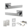 Quality image of STATUS Montana Door Handle Pack (3 Lever Lock Set - 3" CE Sashlock, 4" Slim Knuckle Hinges x2) - Polished Chrome | Sku. adps40spc19 | available from Trade Door Handles.