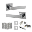 Quality image of STATUS Montana Door Handle Pack (Euro Lock Set - 2.5" CE Sashlock, 3" Fire Rated Hinges x3) - Polished Chrome | Sku. adps40spc20 | available from Trade Door Handles.