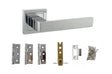 Quality image of STATUS Montana Door Handle Pack (Latch Set - 2.5" CE Latch, 3" Fire Rated Hinges x3) - Polished Chrome | Sku. adps40spc1 | available from Trade Door Handles.