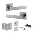 Quality image of STATUS Montana Door Handle Pack (Bathroom Set - 3" CE Bathroom Lock, 3" Fire Rated Hinges x3) - Polished Chrome | Sku. adps40spc9 | available from Trade Door Handles.