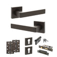 Quality image of STATUS Montana Door Handle Pack (Euro Lock Set - 2.5" CE Sashlock, 4" Slim Knuckle Hinges x2) - Urban Dark Bronze | Sku. adps40sudb24 | available from Trade Door Handles.