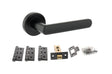 Quality image of STATUS Carolina Door Handle Pack (Latch Set - 2.5" CE Latch, 3" Fire Rated Hinges x3) - Matt Black | Sku. adps42rmb1 | available from Trade Door Handles.