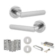 Quality image of STATUS Carolina Door Handle Pack (3 Lever Lock Set - 3" CE Sashlock, 3" Fire Rated Hinges x3) - Polished Chrome | Sku. adps42rpc15 | available from Trade Door Handles.