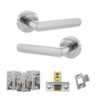 Quality image of STATUS Carolina Door Handle Pack (Latch Set - 2.5" CE Latch, 4" Fire Rated Hinges x3) - Polished Chrome | Sku. adps42rpc3 | available from Trade Door Handles.