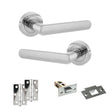 Quality image of STATUS Carolina Door Handle Pack (Latch Set - 2.5" Latch, 3" Hinges x2) - Polished Chrome | Sku. adps42rpc7 | available from Trade Door Handles.