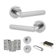 Quality image of STATUS Carolina Door Handle Pack (Bathroom Set - 3" CE Bathroom Lock, 3" Fire Rated Hinges x3) - Polished Chrome | Sku. adps42rpc9 | available from Trade Door Handles.