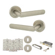 Quality image of STATUS Carolina Door Handle Pack (3 Lever Lock Set - 2.5" CE Sashlock, 4" Fire Rated Hinges x3) - Satin Nickel | Sku. adps42rsn16 | available from Trade Door Handles.