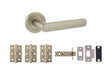 Quality image of STATUS Carolina Door Handle Pack (Latch Set - 3" CE Latch, 3" Fire Rated Hinges x3) - Satin Nickel | Sku. adps42rsn2 | available from Trade Door Handles.