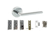Quality image of STATUS Alabama Door Handle Pack (Latch Set - 2.5" CE Latch, 3" Fire Rated Hinges x3) - Polished Chrome | Sku. adps43rpc1 | available from Trade Door Handles.