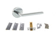 Quality image of STATUS Alabama Door Handle Pack (Latch Set - 3" CE Latch, 3" Fire Rated Hinges x3) - Polished Chrome | Sku. adps43rpc2 | available from Trade Door Handles.