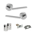 Quality image of STATUS Alabama Door Handle Pack (Latch Set - 2.5" Latch, 3" Hinges x2) - Polished Chrome | Sku. adps43rpc7 | available from Trade Door Handles.