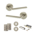 Quality image of STATUS Alabama Door Handle Pack (3 Lever Lock Set - 3" CE Sashlock, 4" Slim Knuckle Hinges x2) - Satin Nickel | Sku. adps43rsn19 | available from Trade Door Handles.