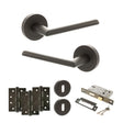 Quality image of STATUS Alabama Door Handle Pack (3 Lever Lock Set - 2.5" CE Sashlock, 4" Fire Rated Hinges x3) - Urban Dark Bronze | Sku. adps43rudb16 | available from Trade Door Handles.