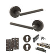 Quality image of STATUS Alabama Door Handle Pack (Euro Lock Set - 2.5" CE Sashlock, 4" Slim Knuckle Hinges x2) - Urban Dark Bronze | Sku. adps43rudb24 | available from Trade Door Handles.