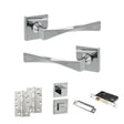 Quality image of Senza Pari Guido Door Handle Pack (Bathroom Set - 2.5" CE Bathroom Lock, 4" Slim Knuckle Hinges x2) - Polished Chrome | Sku. adpsp190cp12 | available from Trade Door Handles.