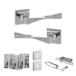 Quality image of Senza Pari Guido Door Handle Pack (3 Lever Lock Set - 3" CE Sashlock, 4" Fire Rated Hinges x3) - Polished Chrome | Sku. adpsp190cp17 | available from Trade Door Handles.