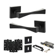 Quality image of Senza Pari Guido Door Handle Pack (3 Lever Lock Set - 2.5" CE Sashlock, 4" Fire Rated Hinges x3) - Matt Black | Sku. adpsp190mb16 | available from Trade Door Handles.