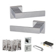 Quality image of Senza Pari Panetti Door Handle Pack (Bathroom Set - 2.5" CE Bathroom Lock, 4" Fire Rated Hinges x3) - Polished Chrome | Sku. adpsp217cp10 | available from Trade Door Handles.