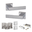 Quality image of Senza Pari Panetti Door Handle Pack (3 Lever Lock Set - 3" CE Sashlock, 4" Fire Rated Hinges x3) - Polished Chrome | Sku. adpsp217cp17 | available from Trade Door Handles.