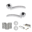 Quality image of Senza Pari Crystal Door Handle Pack (3 Lever Lock Set - 2.5" CE Sashlock, 3" Fire Rated Hinges x3) - Polished Chrome | Sku. adpspm167crcp14 | available from Trade Door Handles.