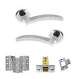 Quality image of Senza Pari Crystal Door Handle Pack (Latch Set - 2.5" CE Latch, 3" Fire Rated Hinges x3) - Polished Chrome | Sku. adpspm167crcp1 | available from Trade Door Handles.