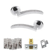 Quality image of Senza Pari Crystal Door Handle Pack (Latch Set - 2.5" CE Latch, 4" Fire Rated Hinges x3) - Polished Chrome | Sku. adpspm167crcp3 | available from Trade Door Handles.