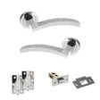 Quality image of Senza Pari Crystal Door Handle Pack (Latch Set - 2.5" Latch, 3" Hinges x2) - Polished Chrome | Sku. adpspm167crcp7 | available from Trade Door Handles.