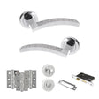 Quality image of Senza Pari Crystal Door Handle Pack (Bathroom Set - 2.5" CE Bathroom Lock, 3" Fire Rated Hinges x3) - Polished Chrome | Sku. adpspm167crcp8 | available from Trade Door Handles.