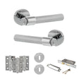 Quality image of Senza Pari Andretta Door Handle Pack (3 Lever Lock Set - 3" CE Sashlock, 3" Fire Rated Hinges x3) - Polished Chrome | Sku. adpspr160pc15 | available from Trade Door Handles.