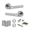 Quality image of Senza Pari Andretta Door Handle Pack (Euro Lock Set - 3" CE Sashlock, 3" Fire Rated Hinges x3) - Polished Chrome | Sku. adpspr160pc21 | available from Trade Door Handles.